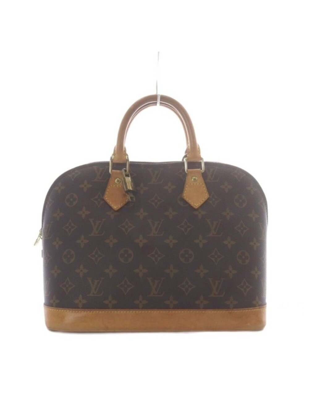 Louis Vuitton Alma PM Tote Bag Brown Leather Monogram Pattern